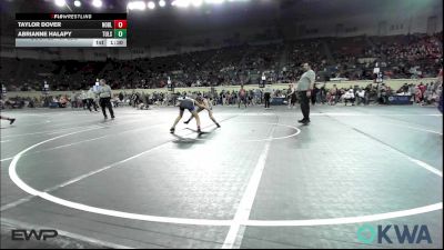 97 lbs Quarterfinal - Taylor Dover, Noble Takedown Club vs Abrianne Halapy, Tulsa Blue T Panthers