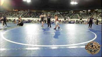 130 lbs Consi Of 8 #1 - Dominic Foster, Cushing Tigers vs Tuff Howell, Madill Takedown