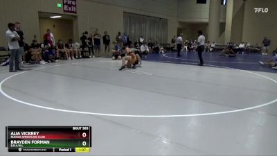 150 lbs Semifinal - Brayden Forman, B.R.A.W.L vs Alia Vickrey, Ruckus Wrestling Club