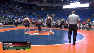 215 lbs Semis & 1st Wrestleback (8 Team) - Cody Moss, Chatham (Glenwood) vs Lucas Yates, Lombard (Montini)