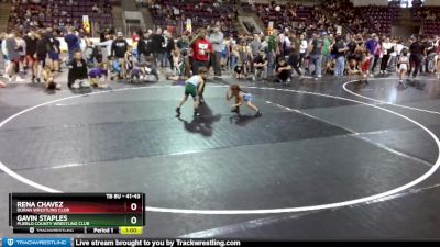 41-43 lbs Round 2 - Gavin Staples, Pueblo County Wrestling Club vs Rena Chavez, Duran Wrestling Club