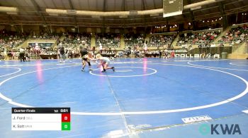 64 lbs Quarterfinal - Jonah Ford, Collinsville Cardinal Youth Wrestling vs Krisalynn Solt, Sperry Wrestling Club