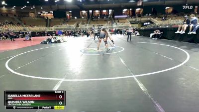 170 lbs Semifinal - Quisiera Wilson, Lincoln Park Academy vs Isabella McFarlane, King