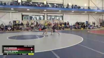 165 lbs Cons. Round 2 - Kyle Hinerman, Waynesburg University vs Preston Rogers, Lycoming College