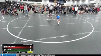 54-59 lbs Quarterfinal - Mila Sebolt, IA vs Justine Smith, AR