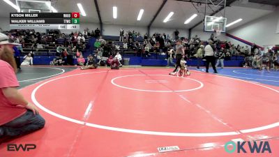 43 lbs Consi Of 8 #2 - Kyson Miller, Wagoner Takedown Club vs Walker Williams, Team Tulsa Wrestling Club