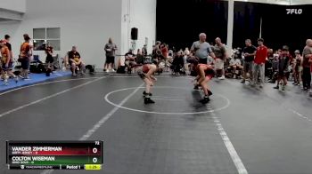 72 lbs Semis (4 Team) - Vander Zimmerman, Dirty Jersey vs Colton Wiseman, Ohio Gold