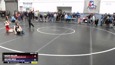 90 lbs Round 2 - Bryndi Beck, Valdez Youth Wrestling Club Inc. vs Naomi Keller, Soldotna Whalers Wrestling Club