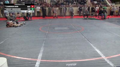 105_B lbs Quarterfinal - Cameron Rihn, Montour vs Brody Wehrheim, Parkland