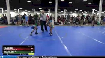 44 lbs Round 3 (10 Team) - Tyanna Evans, Orchard South vs Milo Ksebe, Distinguished Green