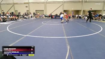 113 lbs Placement Matches (8 Team) - Gabe Wassom, Kansas Blue vs Zaiyahn Ornelas, Nebraska