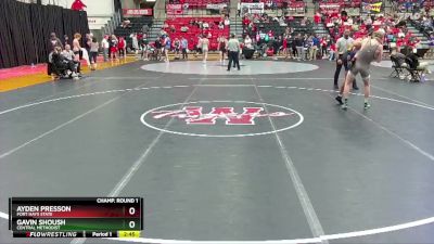 141 lbs Cons. Round 1 - Gavin Shoush, Central Methodist vs Ayden Presson, Fort Hays State