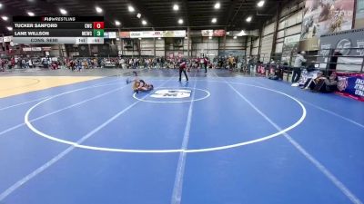 95 lbs Cons. Semi - Lane Willson, Miles City Wrestling Club vs Tucker Sanford, Coyote Wrestling Club