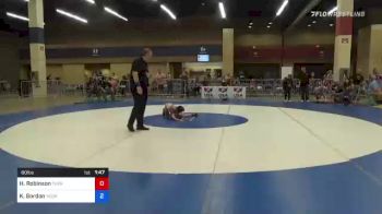 60 lbs 5th Place - Hayden Robinson, Thermopolis Wrestling Club vs KaiMonie Gordon, Nebraska