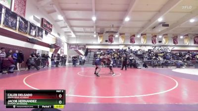 157 lbs Cons. Semi - Jacob Hernandez, Ramona (Riverside) vs Caleb Delgado, Santa Rosa Academy