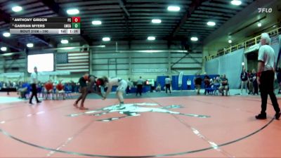 190 lbs Semifinal - Gabrian Myers, Lake Mead Christian Academy vs Anthony Gibson, Pershing County