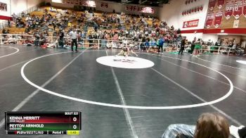 105 lbs Quarterfinal - Peyton Arnhold, Shoshoni vs Kenna Merritt, Star Valley