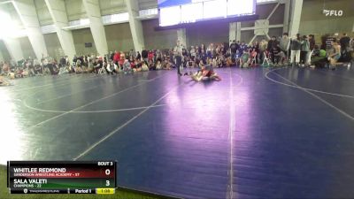 185 lbs Round 2 (4 Team) - Whitlee Redmond, Sanderson Wrestling Academy vs Sala Valeti, Champions