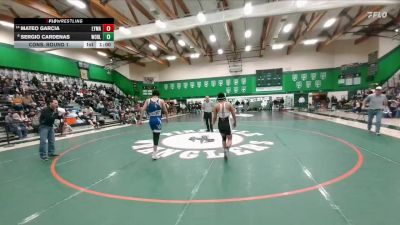 157 lbs Cons. Round 1 - Mateo Garcia, Lyman vs Sergio Cardenas, Worland