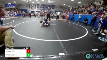 46 lbs Semifinal - Silas Boyd, Harrah Little League Wrestling vs Colt Williams, Team Nomad