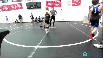 73 lbs Consi Of 8 #2 - Dj Reeves, Midwest City Bombers Youth Wrestling Club vs Louden Delk, Tuttle Wrestling