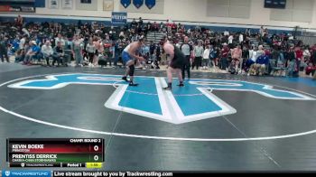 285 lbs Champ. Round 2 - Prentiss Derrick, Chaska-Chan Stormhawks vs Kevin Boeke, Princeton