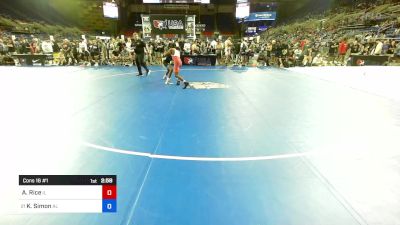 113 lbs Cons 16 #1 - Andre Rice, IL vs Kiyan Simon, AL