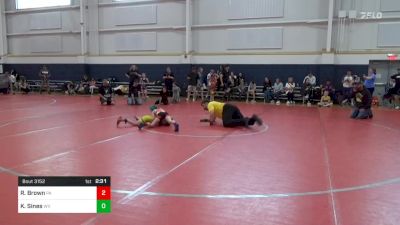 60.2-65.8 lbs Quarterfinal - Reagan Brown, PA vs Kamryn Sines, WV