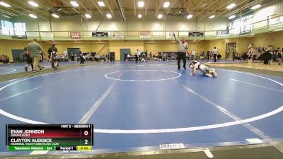 55 lbs Cons. Round 2 - Evan Johnson, Unaffiliated vs Clayton Aleksick, Hannibal Youth Wrestling Club