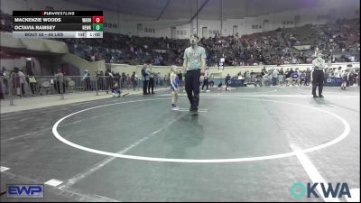 46 lbs Quarterfinal - Mackenzie Woods, Warhorse Wrestling Club vs Octavia Ramsey, Newkirk Takedown Club