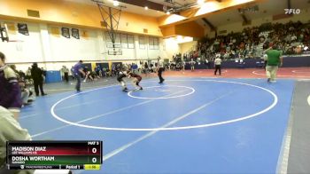 114 lbs Round 2 - Madison Diaz, Lee Williams HS vs Dosha Wortham, Ganado