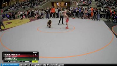 84 lbs Quarterfinal - Finn Brooks, Scappoose Mat Club vs Royce Halstead, Salem Elite Mat Club