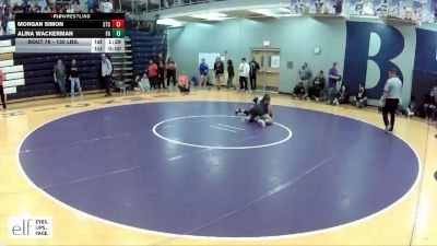 130 lbs. Champ. Round 1 - Alina Wackerman, Fort Osage vs Morgan Simon, St. Charles