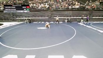 4A 132 lbs Champ. Round 1 - Hayden Jones, Crimson Cliffs High vs Griffin Staten, Bear River