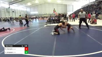 130 lbs Semifinal - Noah Sample, CHANDLER MMA vs Lucian Simpson, Grindhouse Wrestling Club