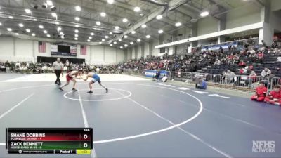 124 lbs Round 3 (3 Team) - Zack Bennett, Horseheads Sr HS vs Shane Dobbins, Plainedge Sr High