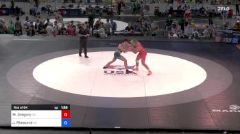 160 lbs Rnd Of 64 - Mavrik Gregory, Ohio vs Jake Rheaume, Georgia