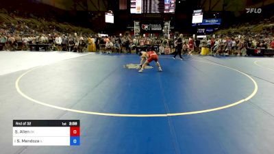 132 lbs Rnd Of 32 - Stockton Allen, OK vs Seth Mendoza, IL