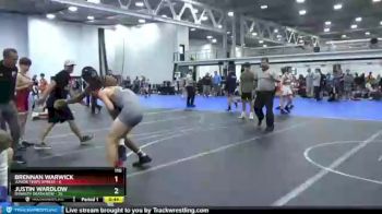 110 lbs Round 5 (8 Team) - Justin Wardlow, Dynasty Death Row vs Brennan Warwick, Junior Terps Xpress