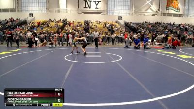 70 lbs Cons. Semi - Gideon Gabler, Franklinville Wrestling Club vs Muhammad Abid, Greece Storm Wrestling Club