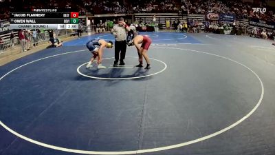 D 1 144 lbs Champ. Round 1 - Jacob Flannery, Destrehan vs Owen Wall, Covington