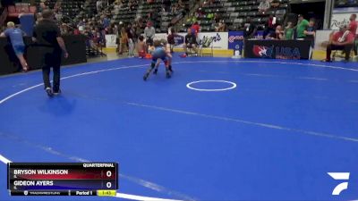 82 lbs Quarterfinal - Bryson Wilkinson, IL vs Gideon Ayers, IL