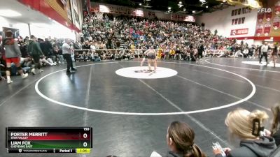 150 lbs Semifinal - Liam Fox, Cheyenne East vs Porter Merritt, Star Valley