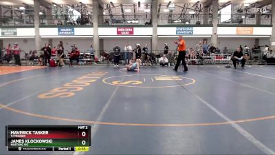 63-66 lbs Quarterfinal - James Klockowski, Mustang WC vs Maverick Tasker, TJ Trained