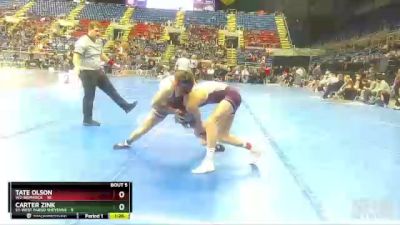 152 lbs Semis & 1st Wb (8 Team) - Carter Zink, E1-West Fargo Sheyenne vs Tate Olson, W2-Bismarck