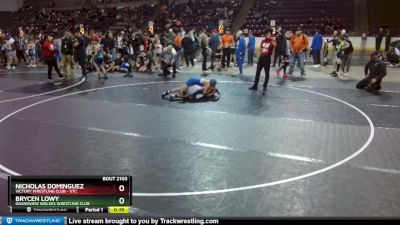 92-95 lbs Round 3 - Nicholas Dominguez, Victory Wrestling Club - VTC vs Brycen Lowy, Grandview Wolves Wrestling Club