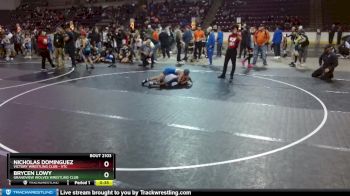 92-95 lbs Round 3 - Nicholas Dominguez, Victory Wrestling Club - VTC vs Brycen Lowy, Grandview Wolves Wrestling Club