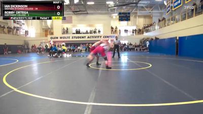 197 lbs Quarterfinals (8 Team) - Ian Dickinson, Western Wyoming College vs Robby Ortega, Northwest College