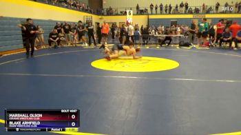 114 lbs Round 3 - Marshall Olson, Cougar Wrestling Club vs Blake Armfield, Maize Wrestling Club