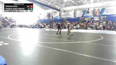 190 lbs Cons. Round 2 - Shalina Hicks, Junction City vs Madilyn `Mars` Peirson, Free State